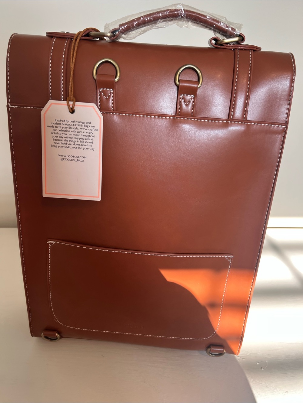 Rust Brown Crossbody with Silver Accent - Picture 6 of 7